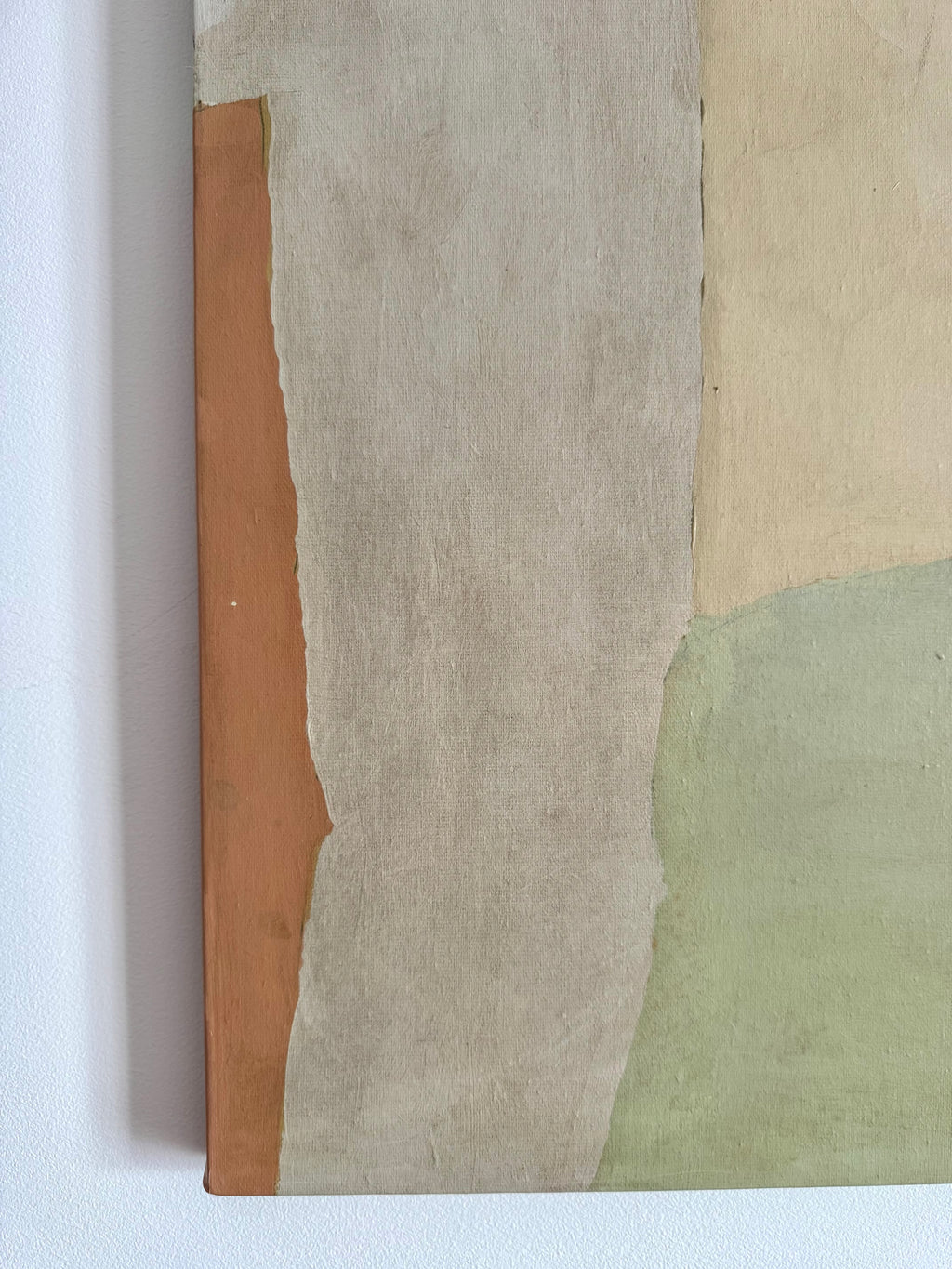 Green pastel abstract painting #1