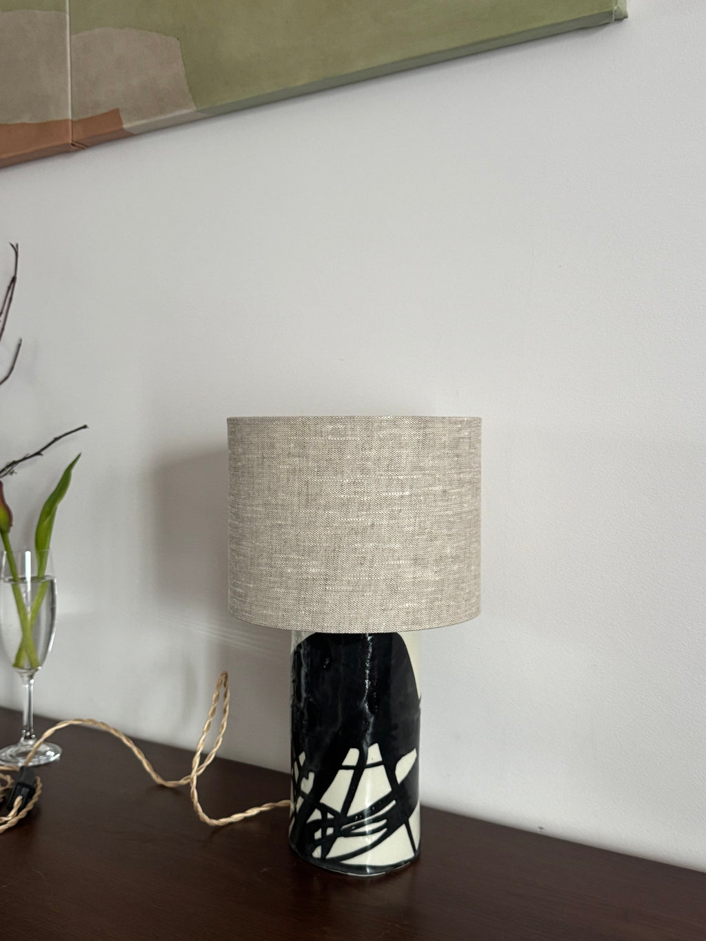 table lamp | black and white