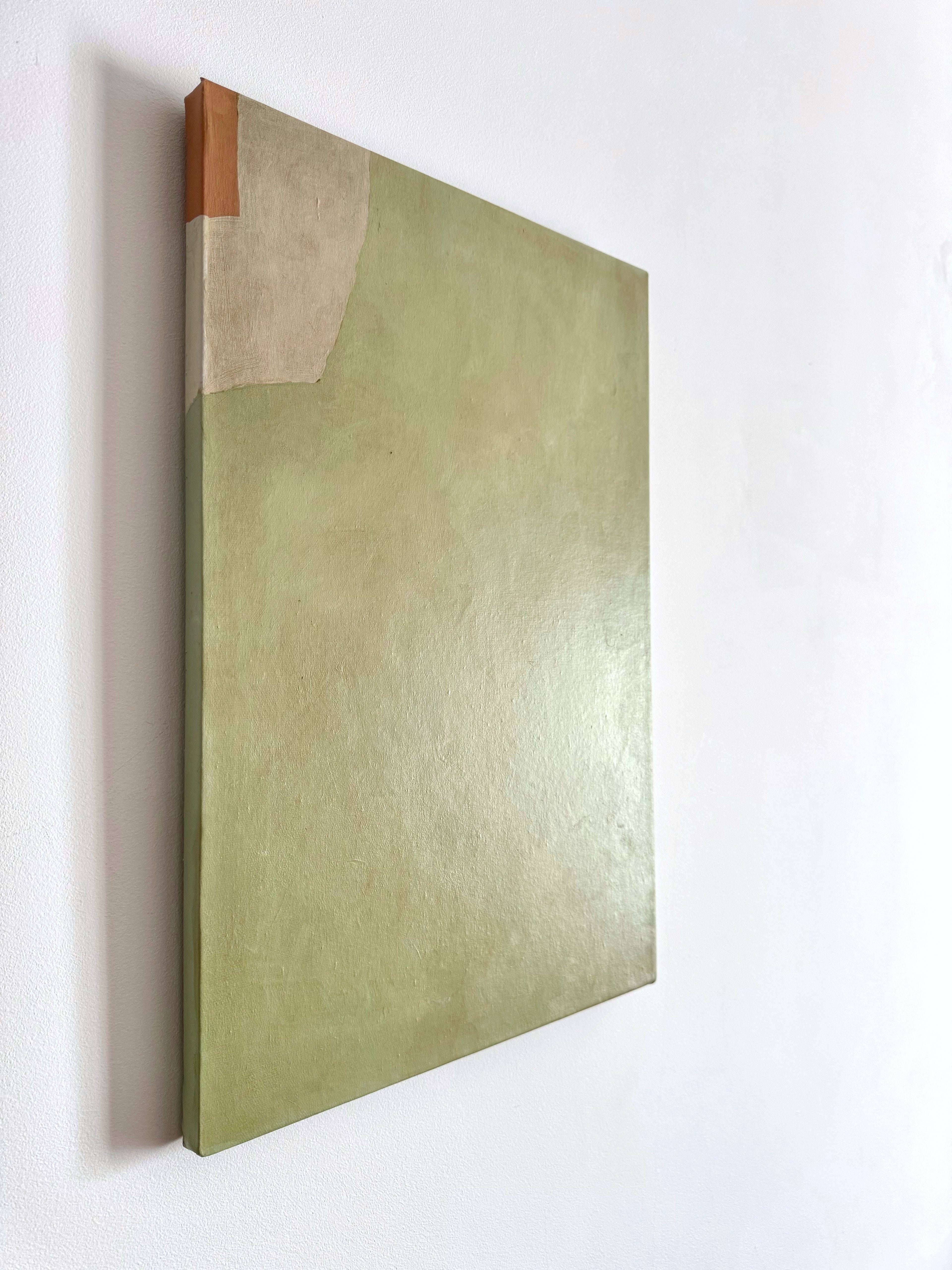 Green pastel abstract painting #2