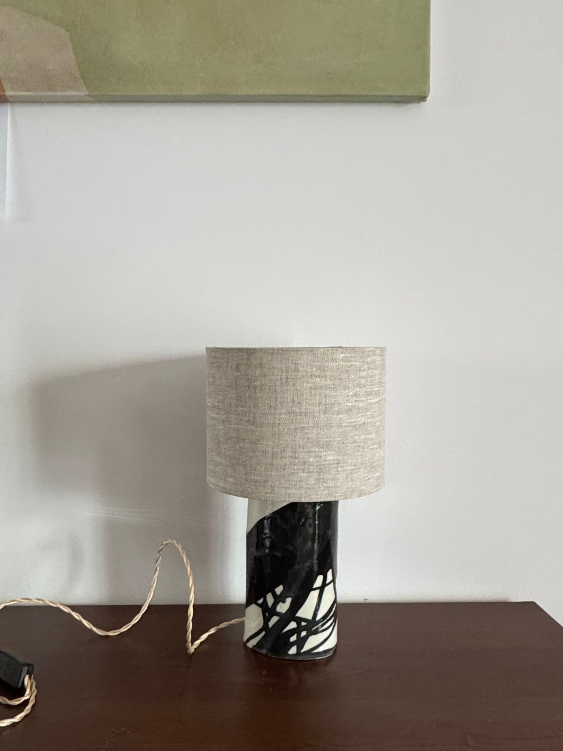 table lamp | black and white