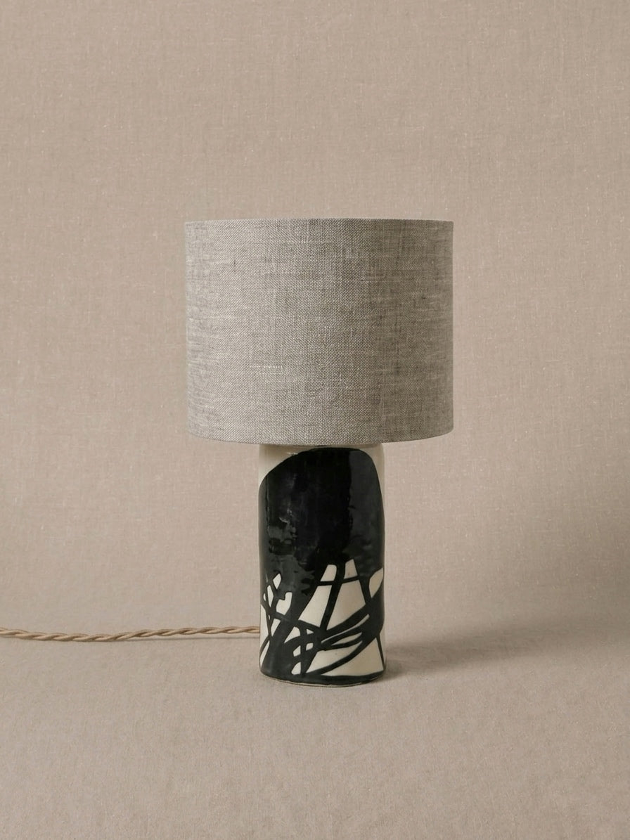 table lamp | black and white