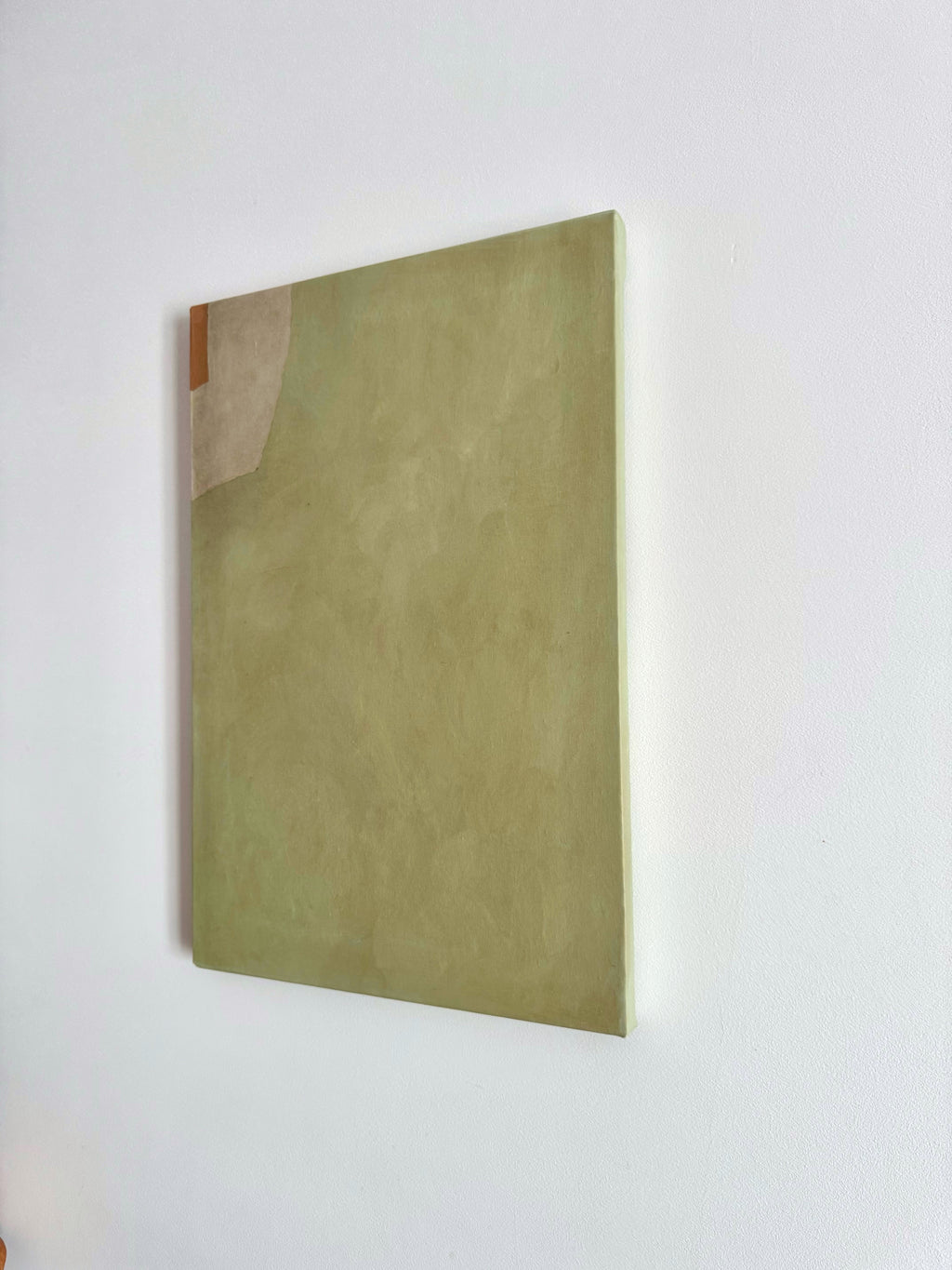 Green pastel abstract painting #2