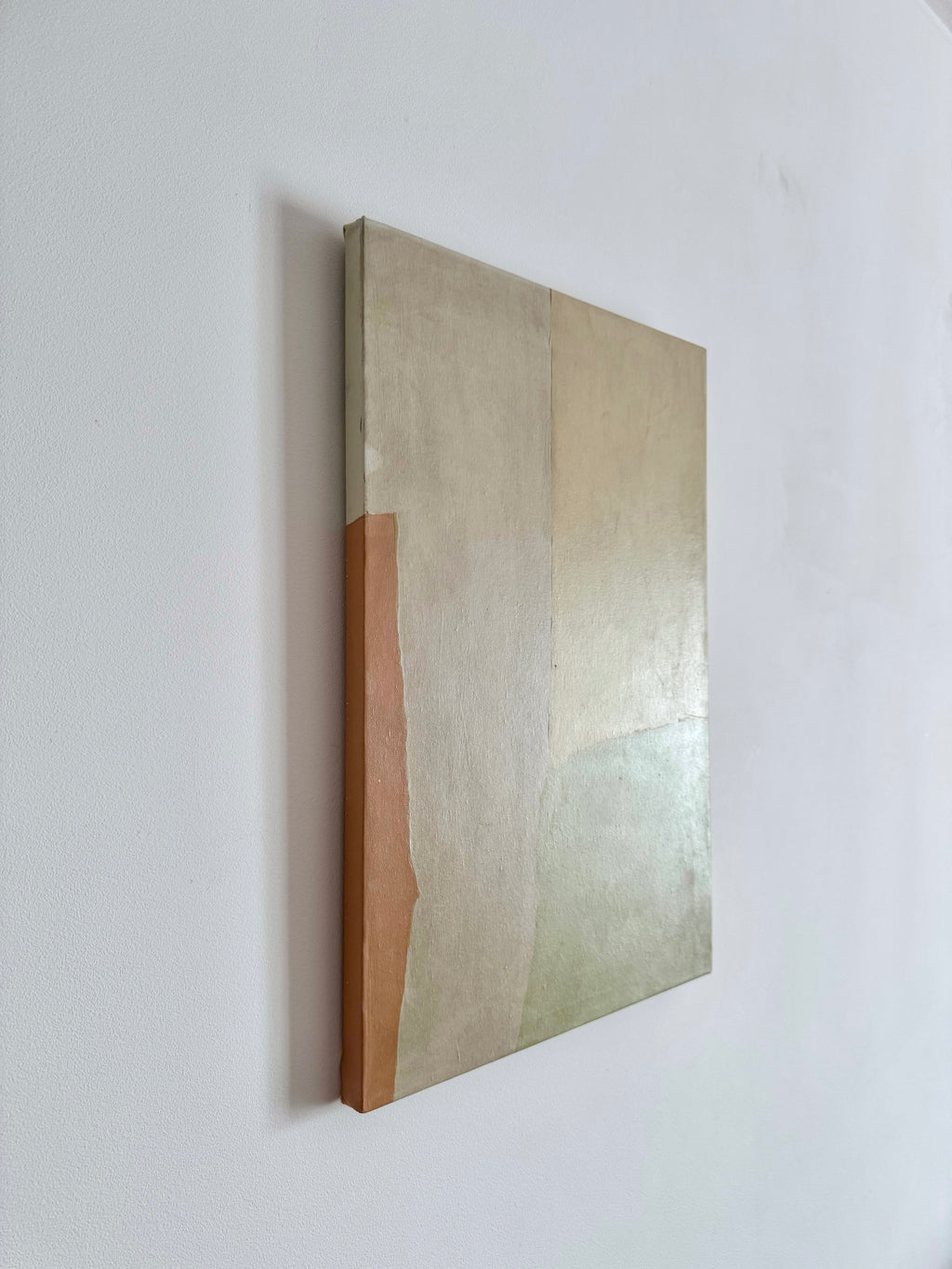 Green pastel abstract painting #1