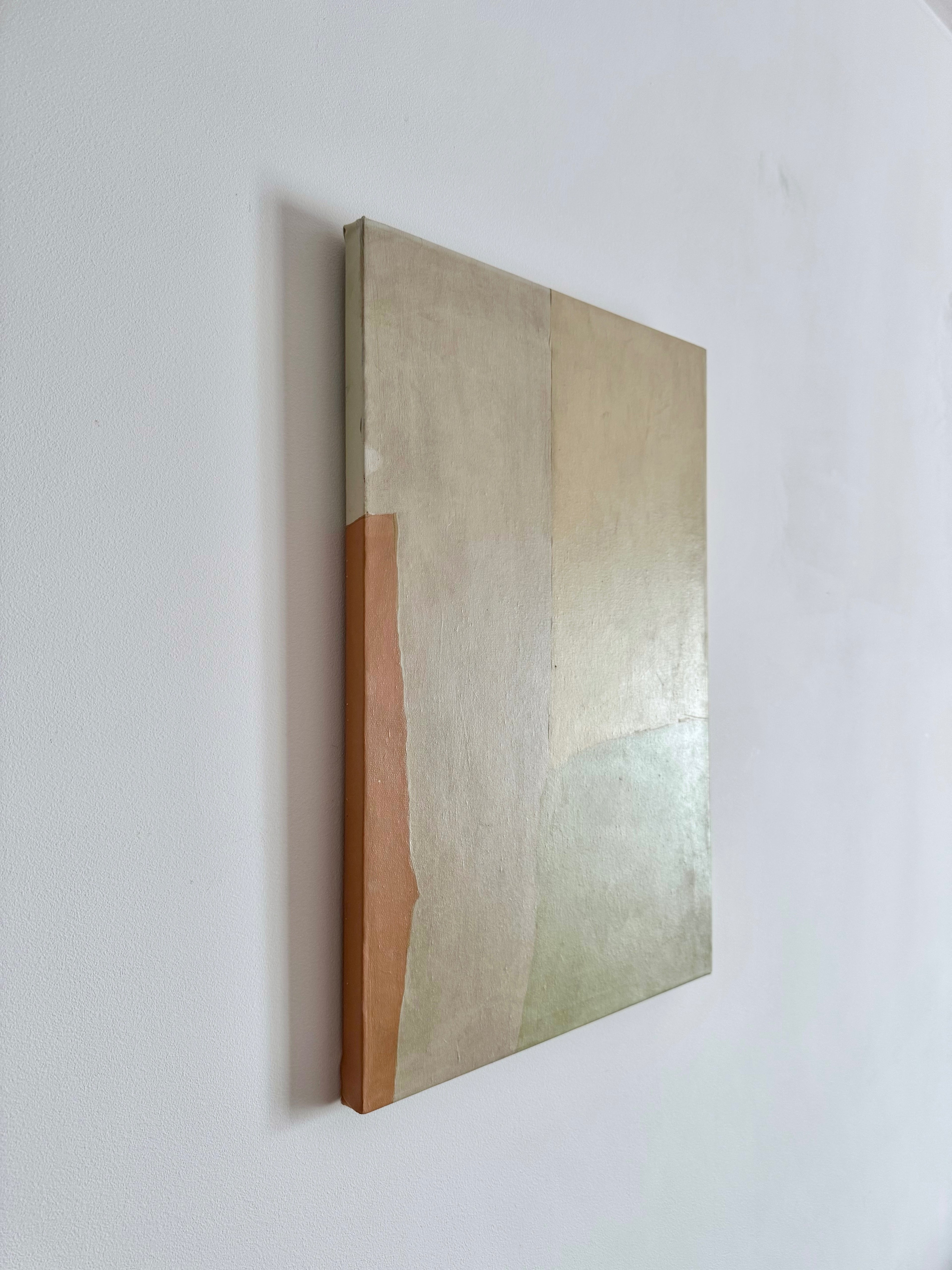 Green pastel abstract painting #1