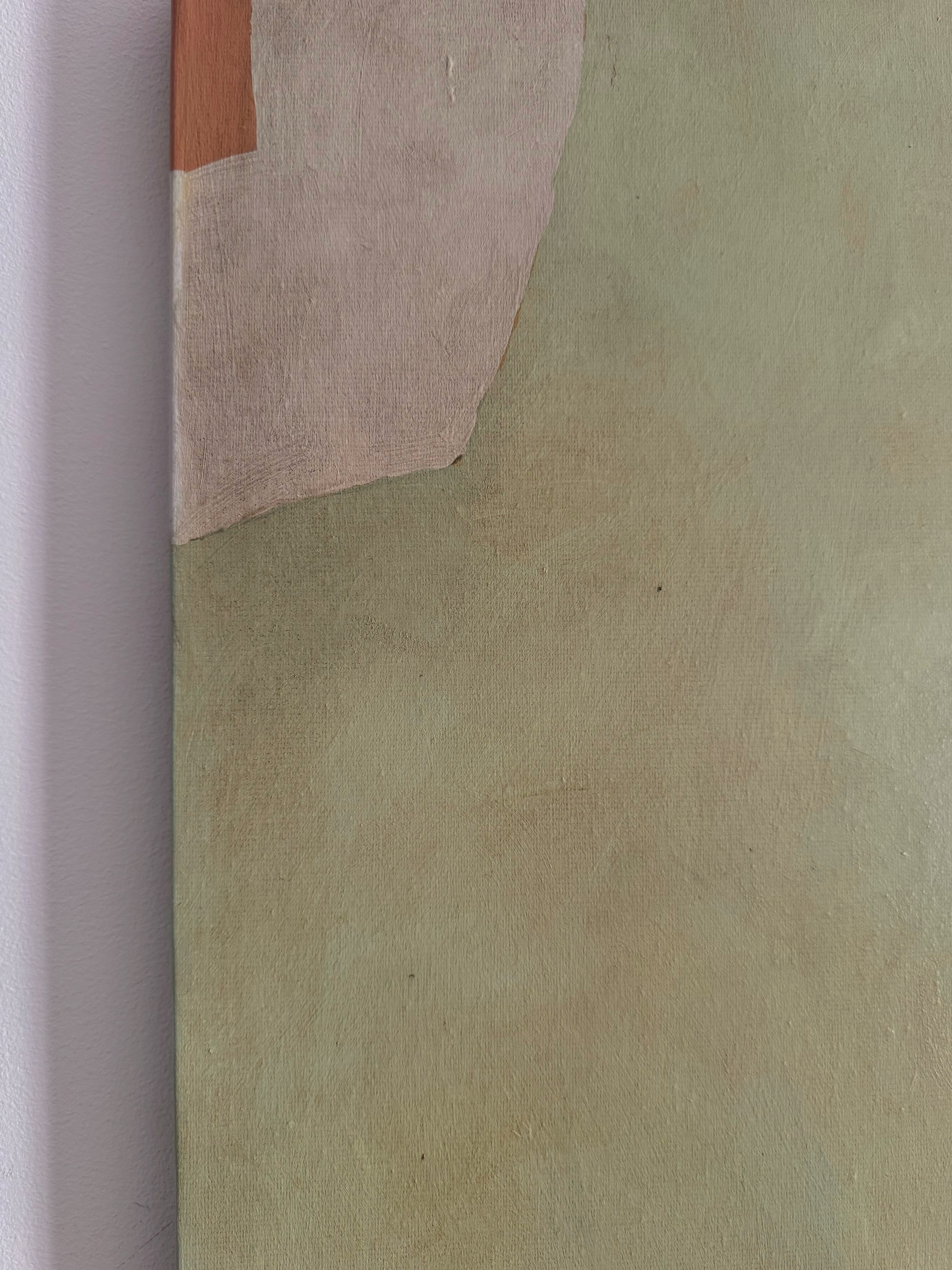 Green pastel abstract painting #2