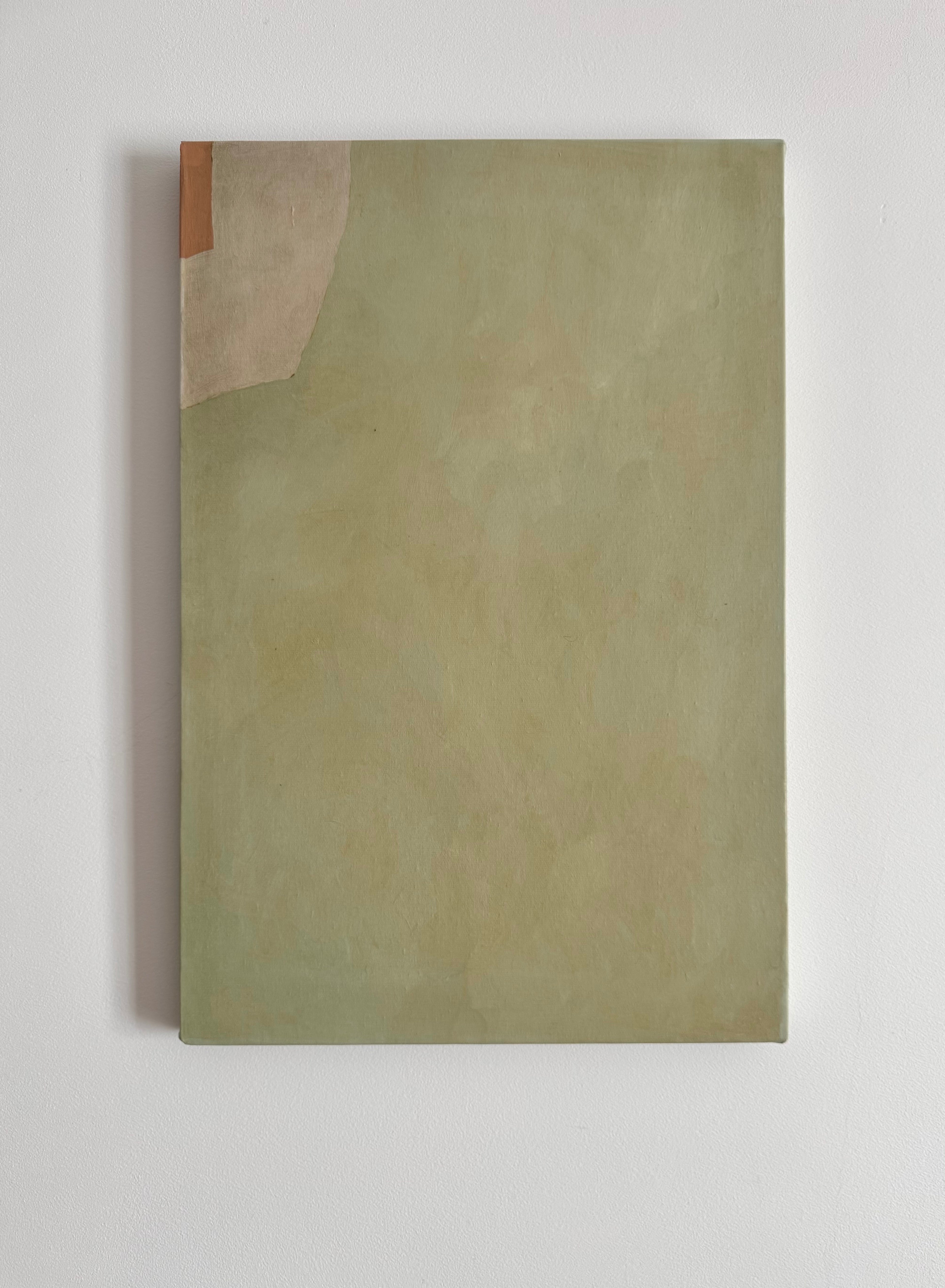 Green pastel abstract painting #2