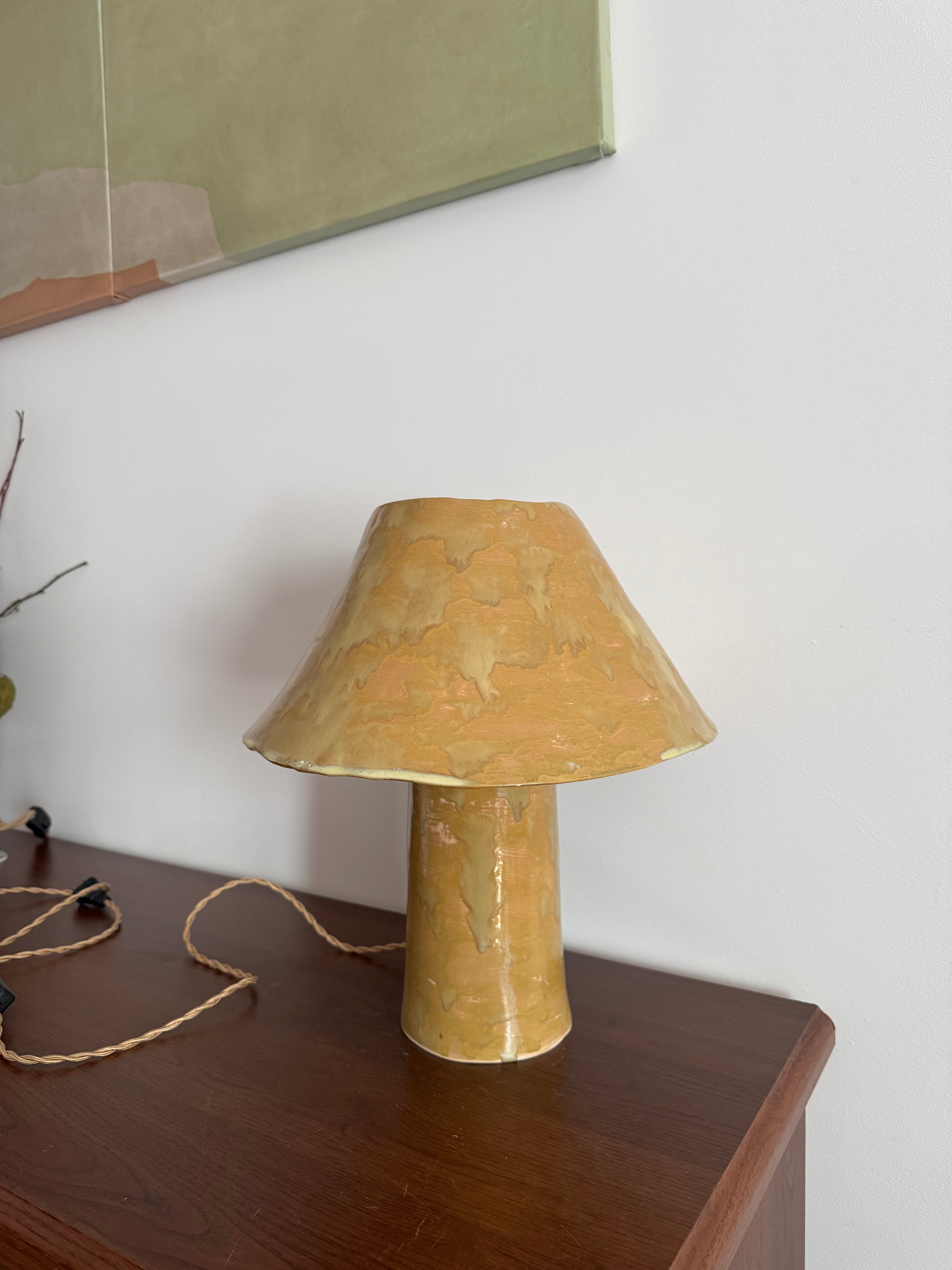Table lamp | Ochre-yellow 14”