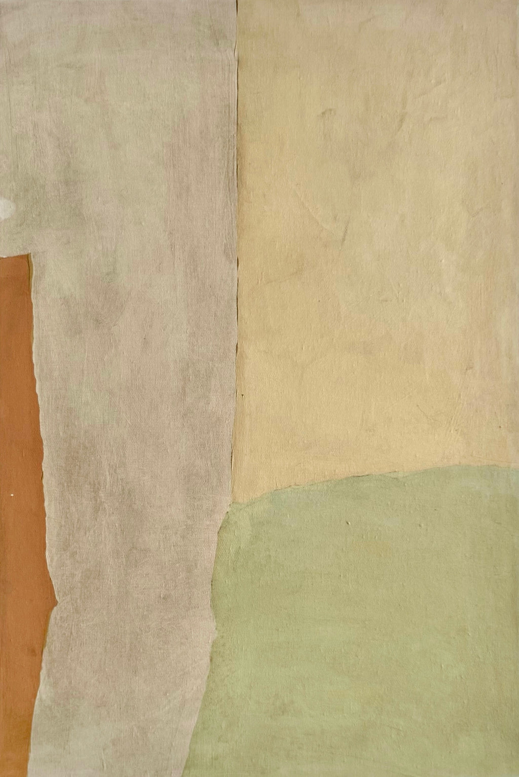 Green pastel abstract painting #1