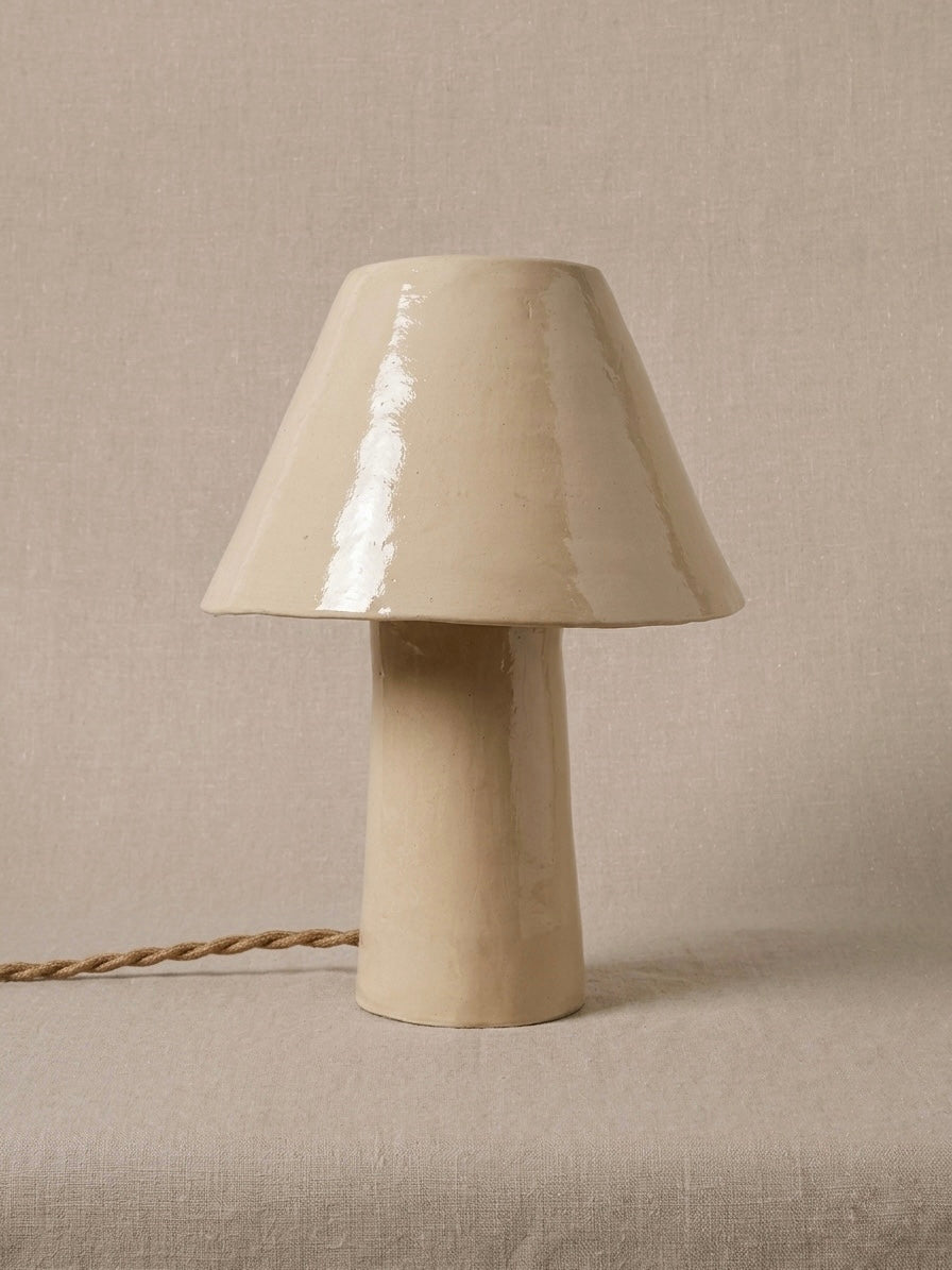 Beige ceramic lamp