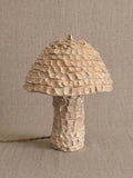 Ceramic lamp in warm beige color