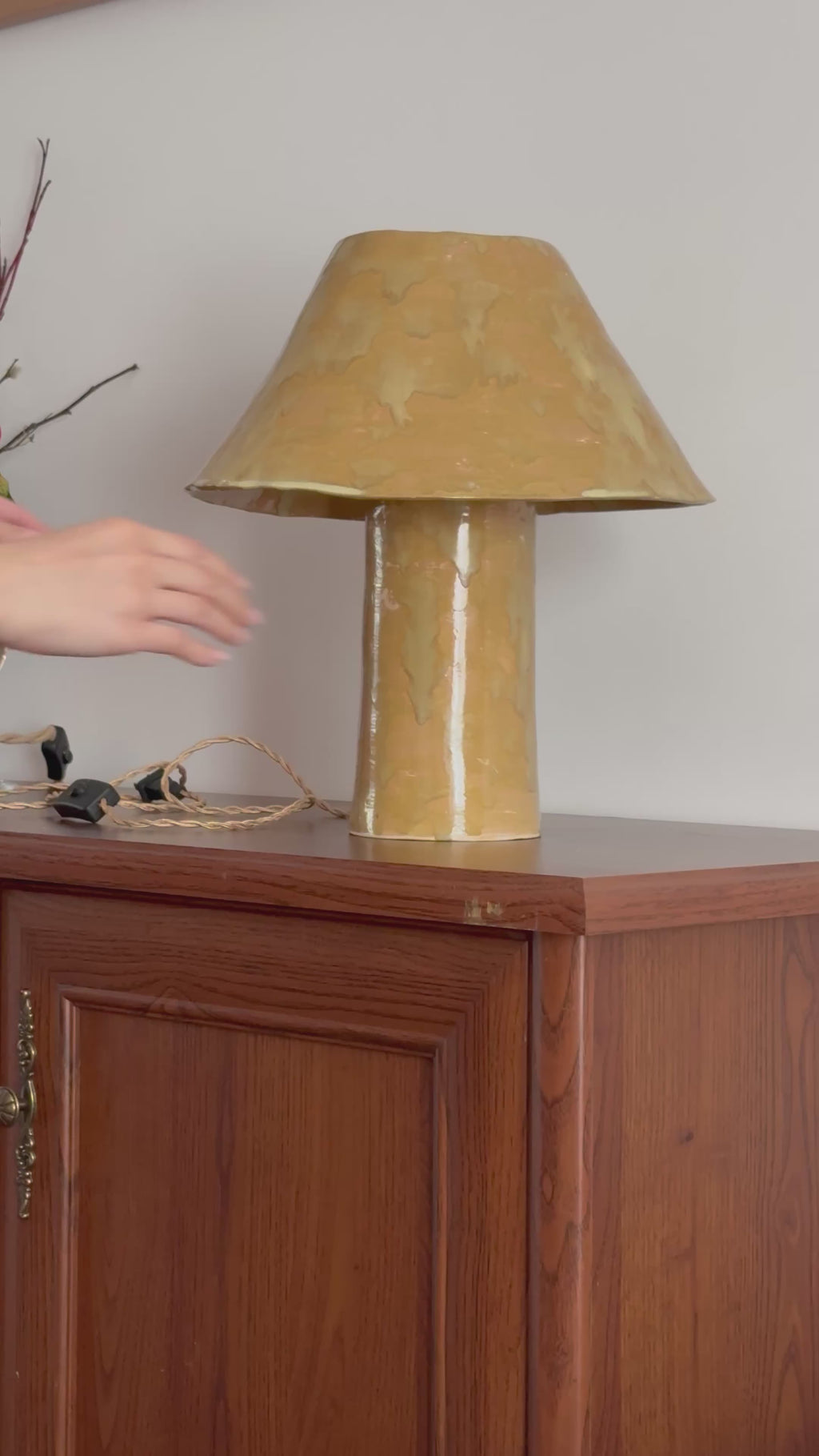 Table lamp | Ochre-yellow 14”